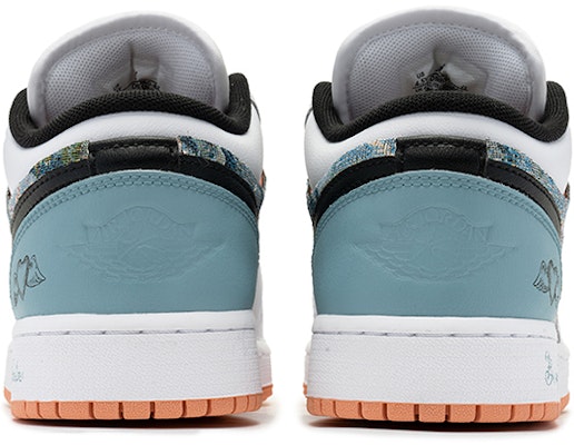 【定制球鞋】Jordan Air Jordan 1 Low 野鶴製造 復古籃球鞋 油畫風 文藝復興 低筒 復古籃球鞋 GS 青粉 Purchase 【定制球鞋】Jordan Air Jordan 1 Low 野鶴製造 復古籃球鞋 油畫風 文藝復興 低筒 復古籃球鞋 GS 青粉