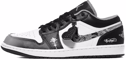 【客製化球鞋】Jordan Air Jordan 1 Low 流水年華 洛可可 耐磨 低筒 復古籃球鞋 男女皆宜 黑白灰 Buy 【客製化球鞋】Jordan Air Jordan 1 Low 流水年華 洛可可 耐磨 低筒 復古籃球鞋 男女皆宜 黑白灰