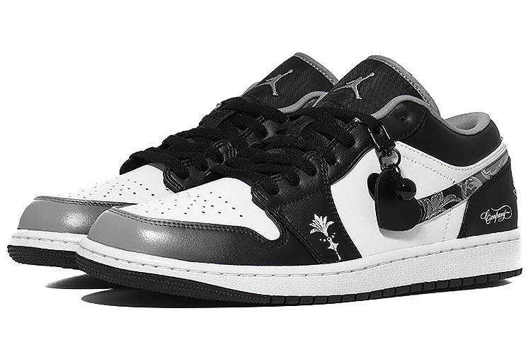 Lookbook 【客製化球鞋】Jordan Air Jordan 1 Low 流水年華 洛可可 耐磨 低筒 復古籃球鞋 男女皆宜 黑白灰