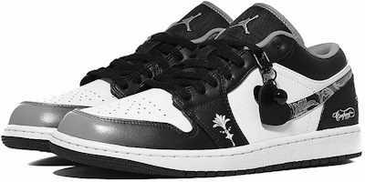 【客製化球鞋】Jordan Air Jordan 1 Low 流水年華 洛可可 耐磨 低筒 復古籃球鞋 男女皆宜 黑白灰 Lookbook 【客製化球鞋】Jordan Air Jordan 1 Low 流水年華 洛可可 耐磨 低筒 復古籃球鞋 男女皆宜 黑白灰