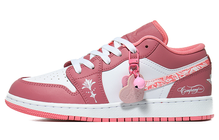 [Custom Shoes] Air Jordan 1 Low 'Rococo Pink and White'