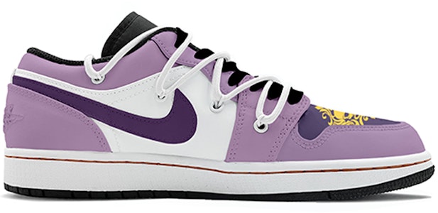 カスタムAJ1 ロー "ローズスカル紫黄" 553558-062(TeamK-韵味玫瑰) Order カスタムAJ1 ロー "ローズスカル紫黄" 553558-062(TeamK-韵味玫瑰)