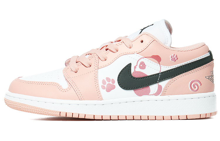 Buy 【訂製球鞋】Jordan Air Jordan 1 奔跑熊貓 乖巧國寶 耐磨 低筒 復古籃球鞋 GS 白粉