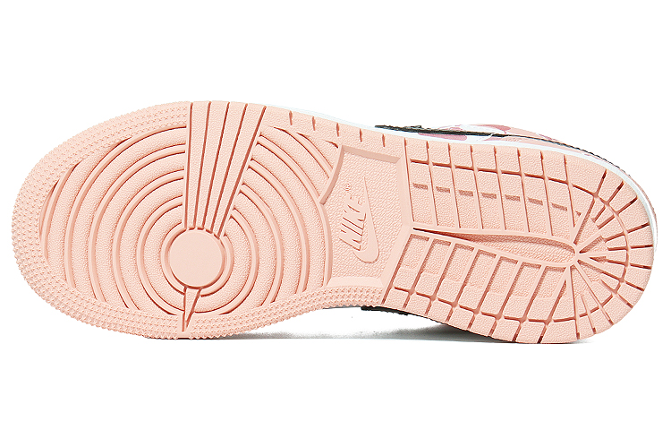 Details for 【訂製球鞋】Jordan Air Jordan 1 奔跑熊貓 乖巧國寶 耐磨 低筒 復古籃球鞋 GS 白粉