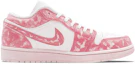 Order 에어 조던 1 로우 '벚꽃 스크래치' (40 characters) 553558-112(TeamE--浸染-刮刮乐-粉色)