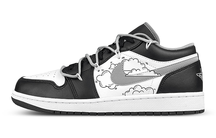 Buy [Zapatos Personalizados] Air Jordan 1 Low 'Shadow Cloud Deconstructed' 553558-040(Team47-男女AJ云朵)