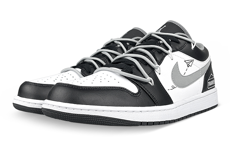 Lookbook [Sepatu Custom] Air Jordan 1 Low 'Shadow Deconstructed' 553558-040(Team47-男女AJ飞机)