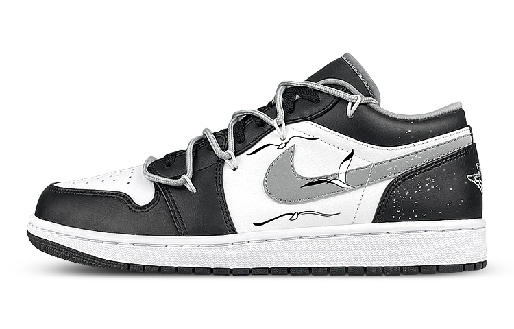 Order [Zapatillas Personalizadas] Air Jordan 1 Low 'Shadow Gull Deconstructed' 553558-040(Team47-男AJ海鸥QD)