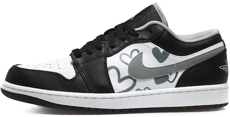 【定制球鞋】Jordan Air Jordan 1 Low "Shadow" 灰白愛心 可愛浪漫 情侶禮物 經典耐磨 低筒 復古籃球鞋 男款 黑白灰 Buy 【定制球鞋】Jordan Air Jordan 1 Low "Shadow" 灰白愛心 可愛浪漫 情侶禮物 經典耐磨 低筒 復古籃球鞋 男款 黑白灰
