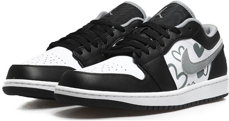 【定制球鞋】Jordan Air Jordan 1 Low "Shadow" 灰白愛心 可愛浪漫 情侶禮物 經典耐磨 低筒 復古籃球鞋 男款 黑白灰 Lookbook 【定制球鞋】Jordan Air Jordan 1 Low "Shadow" 灰白愛心 可愛浪漫 情侶禮物 經典耐磨 低筒 復古籃球鞋 男款 黑白灰