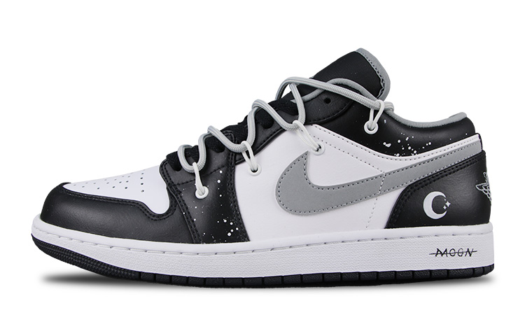 Buy [定制鞋款] Air Jordan 1 Low '影月解构黑白灰' 553558-040(Team58-AJ1月亮)