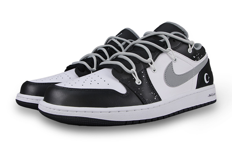 Lookbook [定制鞋款] Air Jordan 1 Low '影月解构黑白灰' 553558-040(Team58-AJ1月亮)