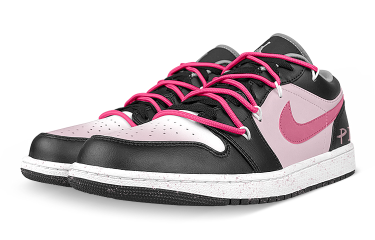 Lookbook カスタムシューズ] エアジョーダン1 ロー 'シャドウスプラッター' 553558-040(Team47-男女AJ黑粉)