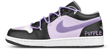 【訂製球鞋】Jordan Air Jordan 1 低筒 影子 泼墨 解構 復古籃球鞋 男女款 黑白紫 Buy 【訂製球鞋】Jordan Air Jordan 1 低筒 影子 泼墨 解構 復古籃球鞋 男女款 黑白紫