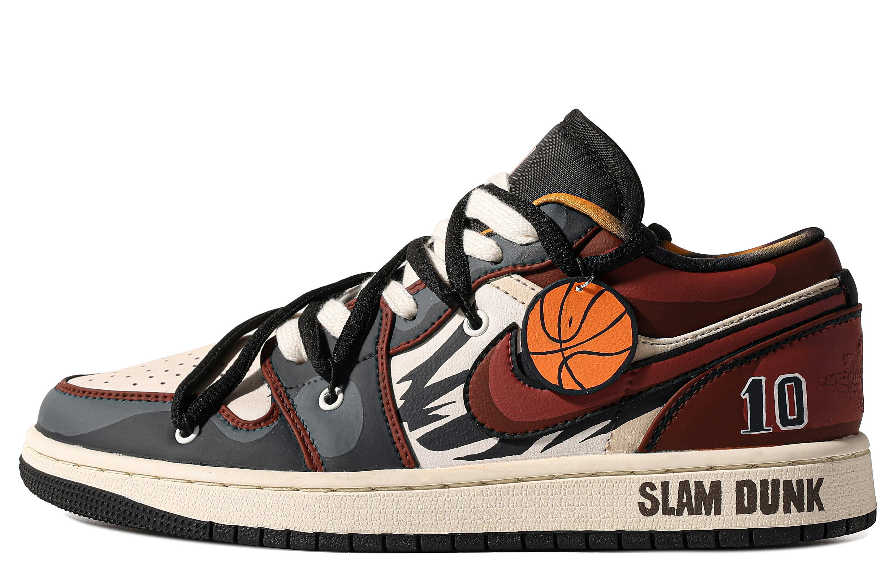 Buy 【訂製球鞋】 Jordan Air Jordan 1 特殊鞋盒 湘北10號 做舊 熱血 解構 簡約 低幫 復古籃球鞋 GS 紅黑