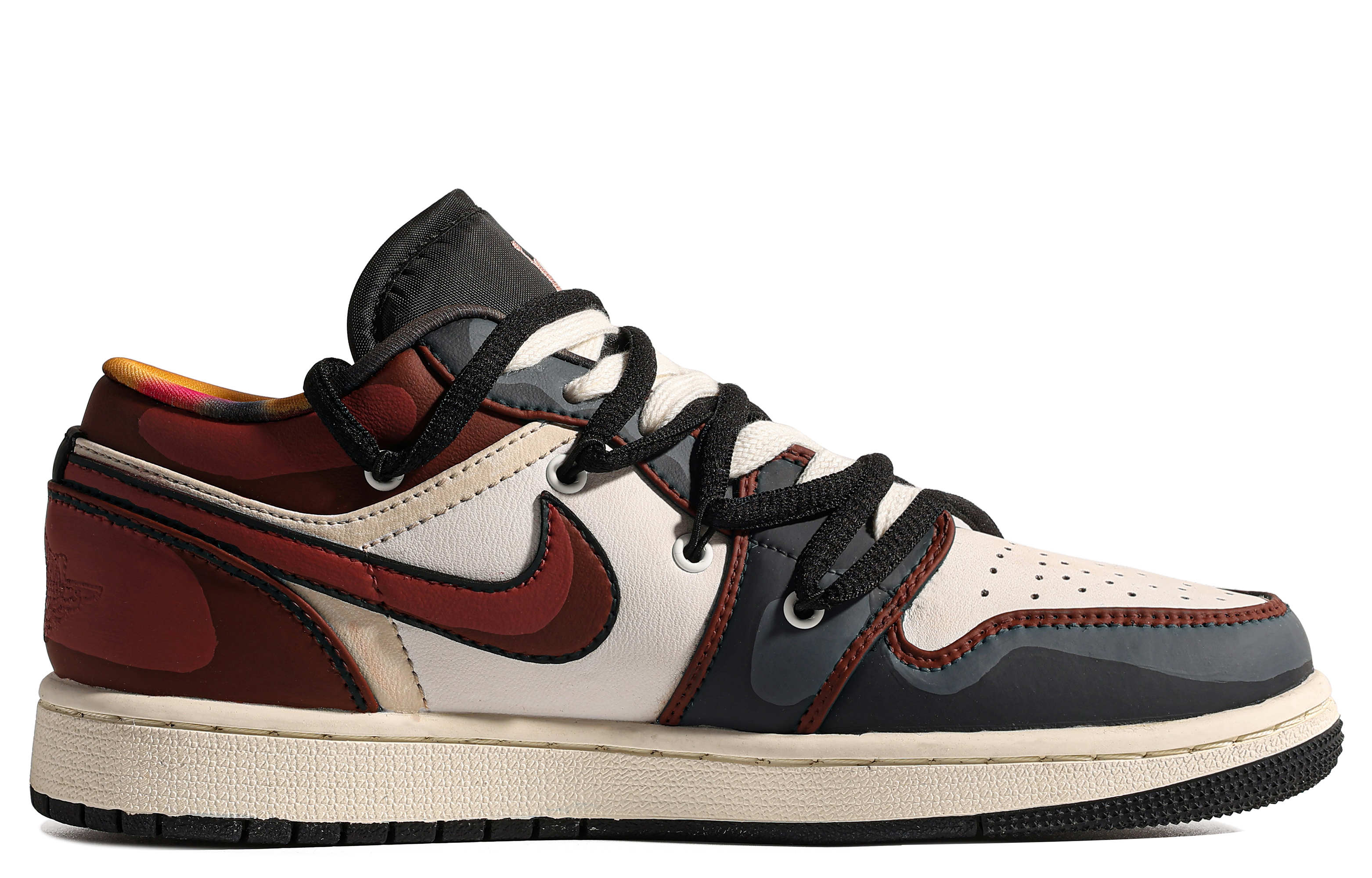 Order 【訂製球鞋】 Jordan Air Jordan 1 特殊鞋盒 湘北10號 做舊 熱血 解構 簡約 低幫 復古籃球鞋 GS 紅黑