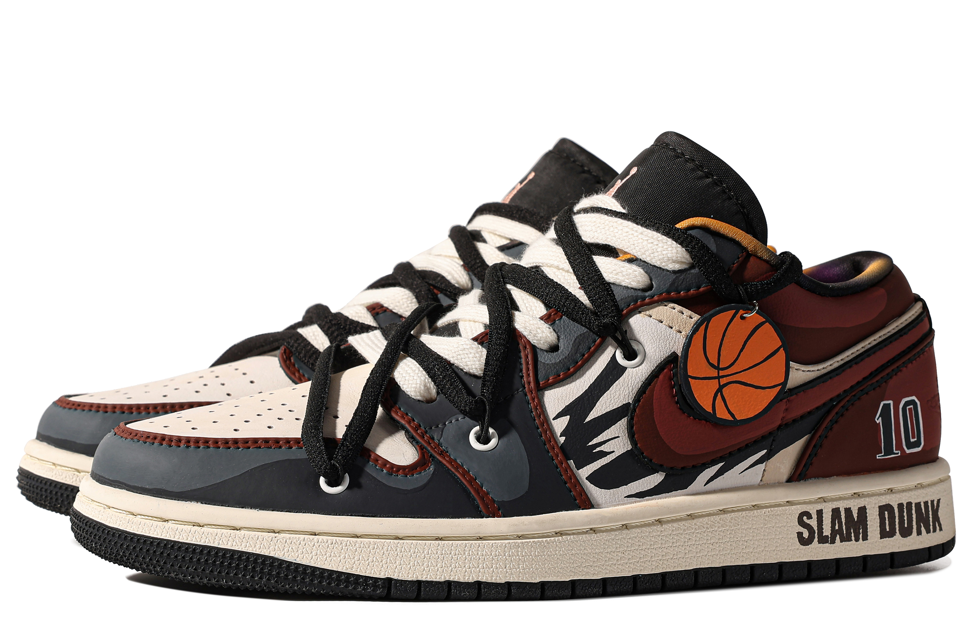 Lookbook 【訂製球鞋】 Jordan Air Jordan 1 特殊鞋盒 湘北10號 做舊 熱血 解構 簡約 低幫 復古籃球鞋 GS 紅黑