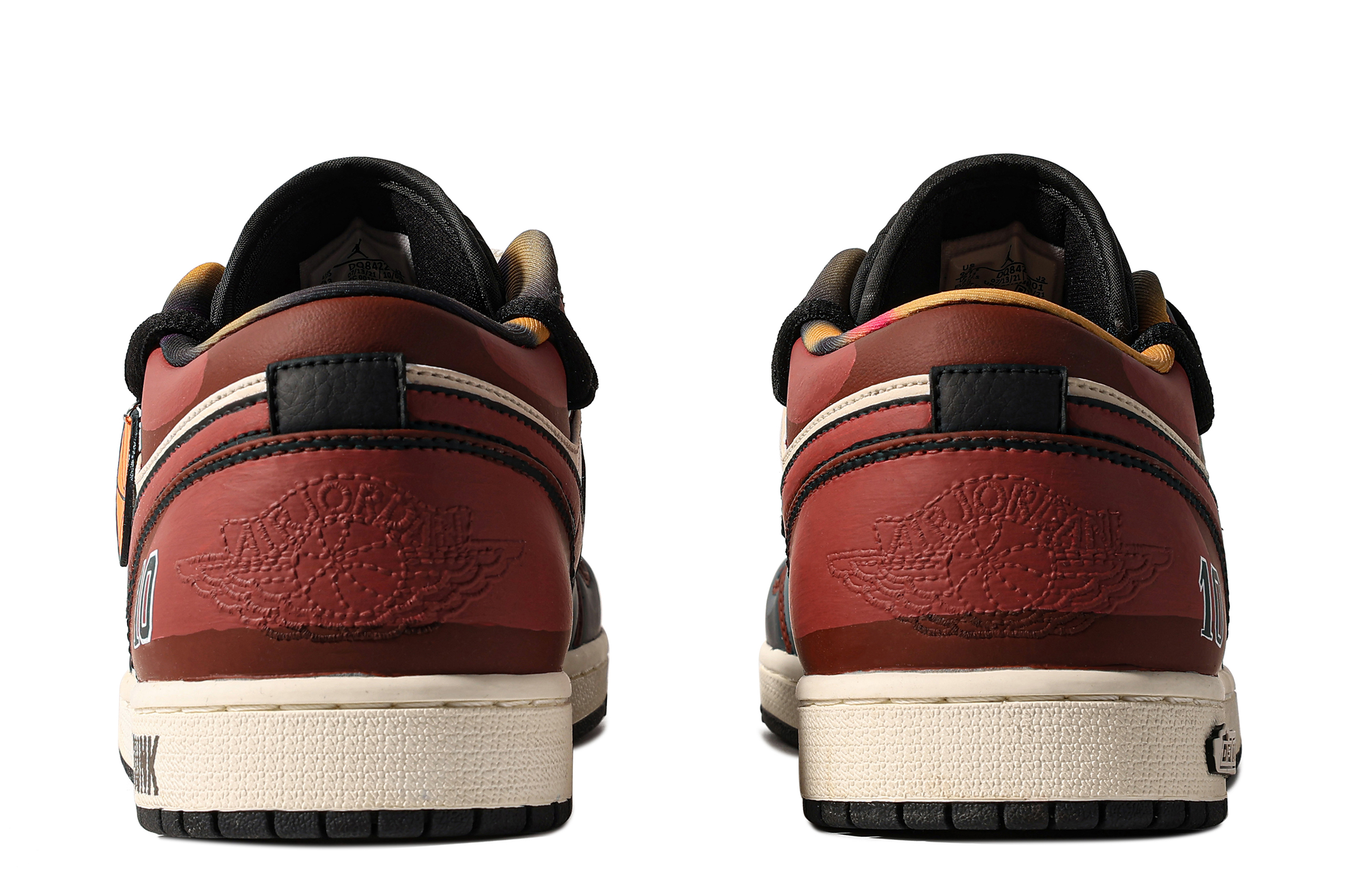 Shop 【訂製球鞋】 Jordan Air Jordan 1 特殊鞋盒 湘北10號 做舊 熱血 解構 簡約 低幫 復古籃球鞋 GS 紅黑