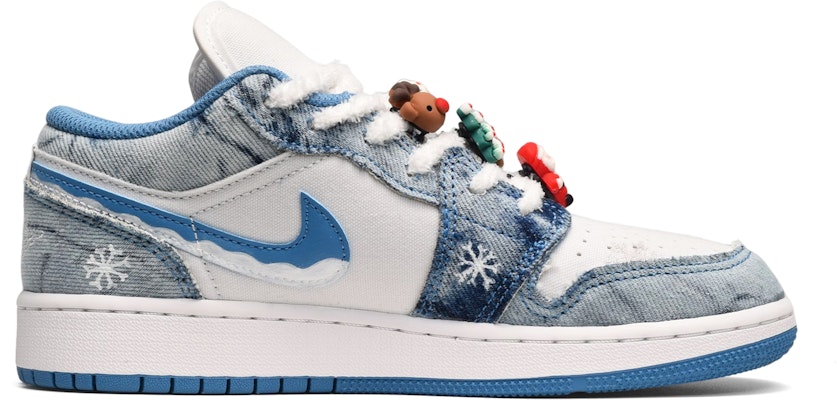 カスタムAJ1 Low「雪夜デニム落書き」 DM8947-100(TeamE-女款雪夜蓝白) Lookbook カスタムAJ1 Low「雪夜デニム落書き」 DM8947-100(TeamE-女款雪夜蓝白)