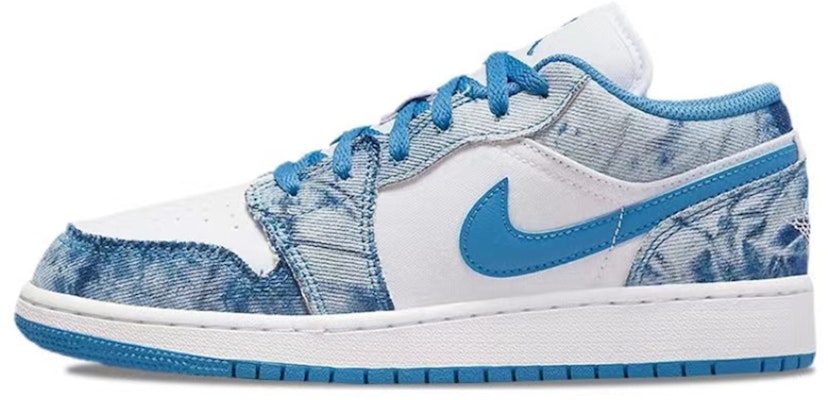 カスタムAJ1 Low「雪夜デニム落書き」 DM8947-100(TeamE-女款雪夜蓝白) 2