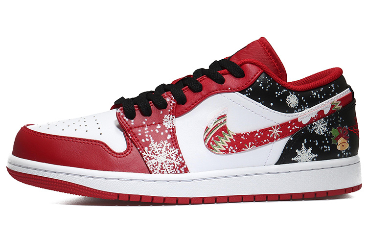 Buy カスタムAJ1 Low "スノーフレーク" 553558-163(Team10-等雪落男红白黑QD)