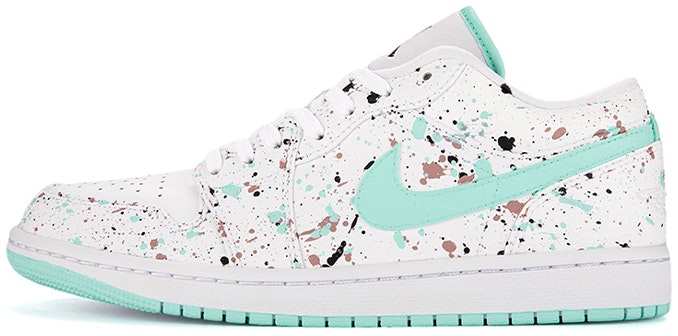 custom-shoes-air-jordan-1-low-speckled-mint-green