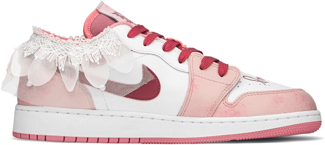 【訂製球鞋】Jordan Air Jordan 1 FZBB 精靈少女 體貼 百搭 低筒 復古籃球鞋 GS 粉白 Order 【訂製球鞋】Jordan Air Jordan 1 FZBB 精靈少女 體貼 百搭 低筒 復古籃球鞋 GS 粉白