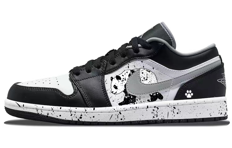 Buy [Zapatillas Personalizadas] Air Jordan 1 Low 'Splatter Panda Shadow' 553558-040(Team56-泼墨熊猫)