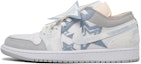 Buy 【定製球鞋】 Jordan Air Jordan 1 Low 達芬奇定製 星落 牛仔 簡約 扎染 低幫 復古籃球鞋 男款 灰藍