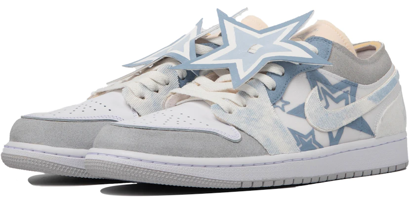 【定制鞋款】Air Jordan 1 Low '星坠牛仔灰蓝' DN1635-100(TeamM-男款星落S-BOX) Lookbook 【定制鞋款】Air Jordan 1 Low '星坠牛仔灰蓝' DN1635-100(TeamM-男款星落S-BOX)