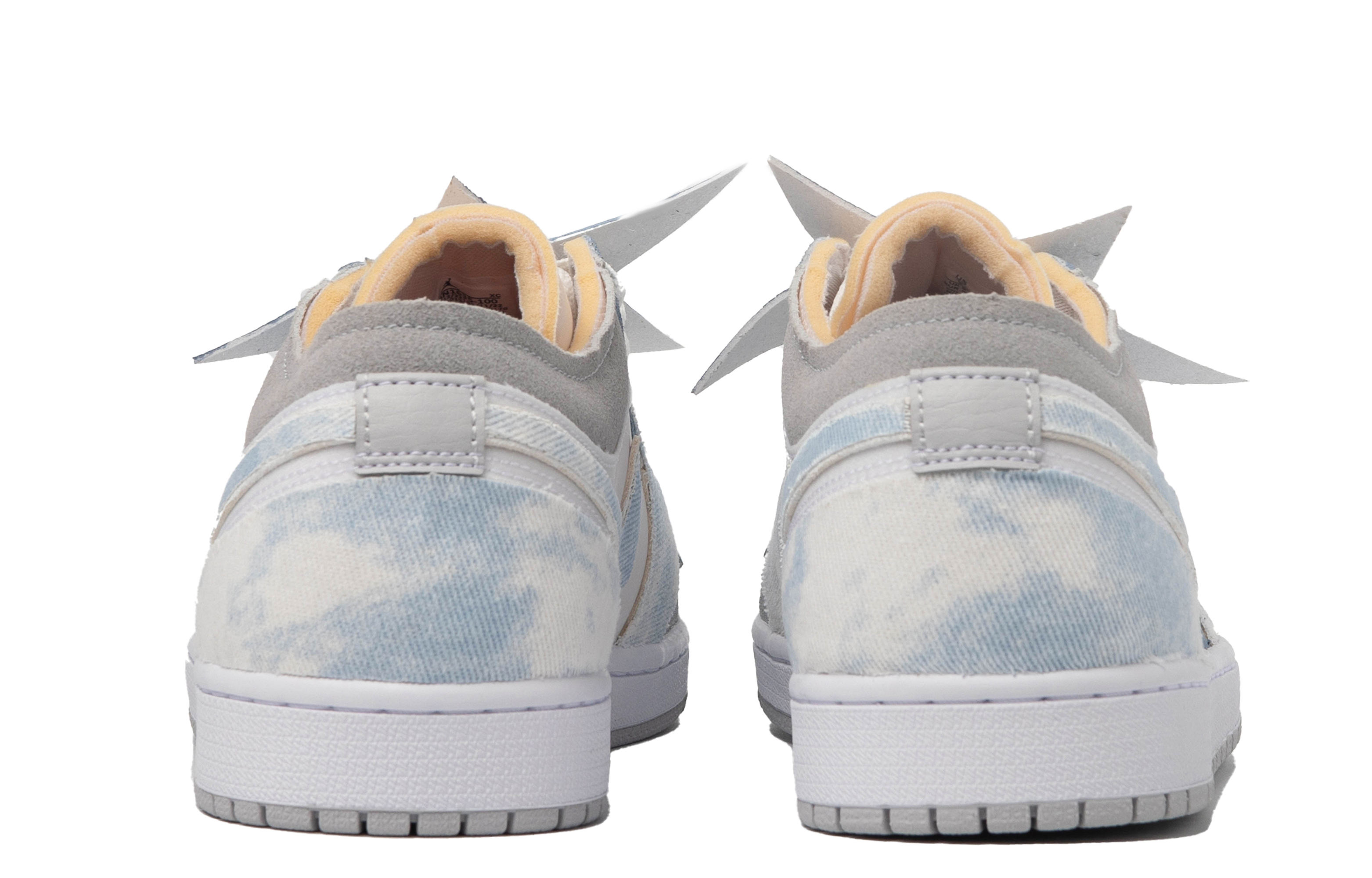 Shop [Sepatu Custom] Air Jordan 1 Low 'Starfall Denim Abu-Biru' DN1635-100(TeamM-男款星落S-BOX)