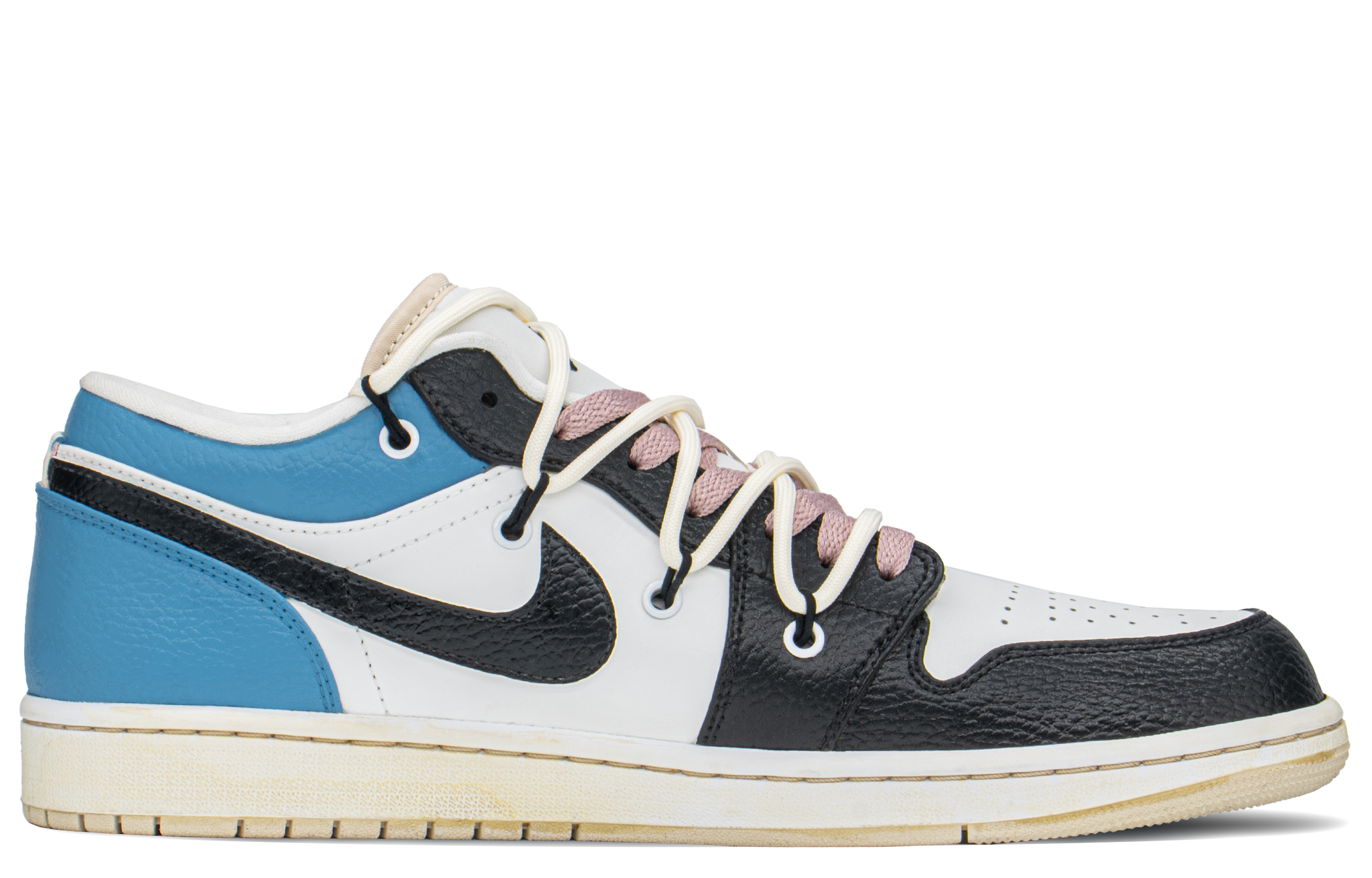 Order 【訂製球鞋】Jordan Air Jordan 1 Low FZBB 油畫 星月夜 解構 低幫 復古籃球鞋 男女同款 閃電藍