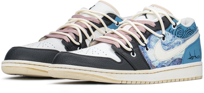 에어 조던 1 로우 '별밤 해체 라이트닝 블루' (커스텀) FB7168-121(TeamA-AJ星月夜) Lookbook 에어 조던 1 로우 '별밤 해체 라이트닝 블루' (커스텀) FB7168-121(TeamA-AJ星月夜)