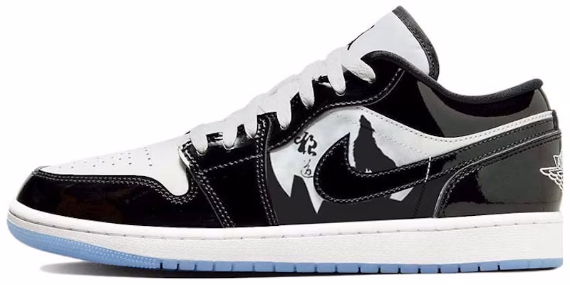 【訂製球鞋】 Jordan Air Jordan 1 星空月色 狼山圖騰 狼道精神 漆皮減震耐磨 低筒 復古籃球鞋 男款 白黑 Buy 【訂製球鞋】 Jordan Air Jordan 1 星空月色 狼山圖騰 狼道精神 漆皮減震耐磨 低筒 復古籃球鞋 男款 白黑
