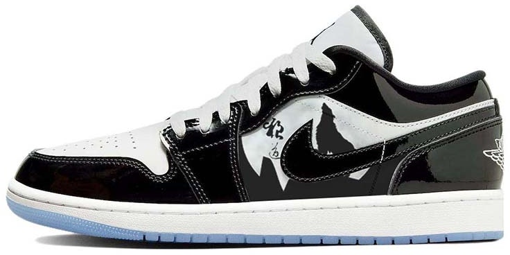 custom-shoes-air-jordan-1-low-starry-sky-wolf-totem