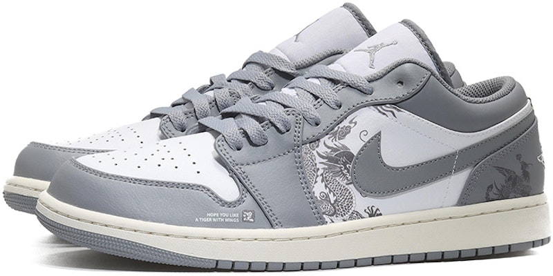 커스텀 에어 조던 1 로우 '스텔스&화이트 - 청룡&봉황' 553558-053(Team10-涅槃重生男灰白QD) Lookbook 커스텀 에어 조던 1 로우 '스텔스&화이트 - 청룡&봉황' 553558-053(Team10-涅槃重生男灰白QD)