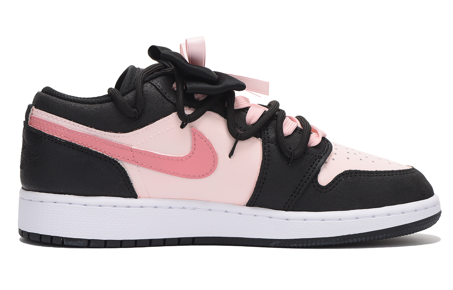 Lookbook [Zapatos Personalizados] Air Jordan 1 Low 'Fresa Negro-Rosa' DX4374-008(Team拾伍-黑粉SBOX)