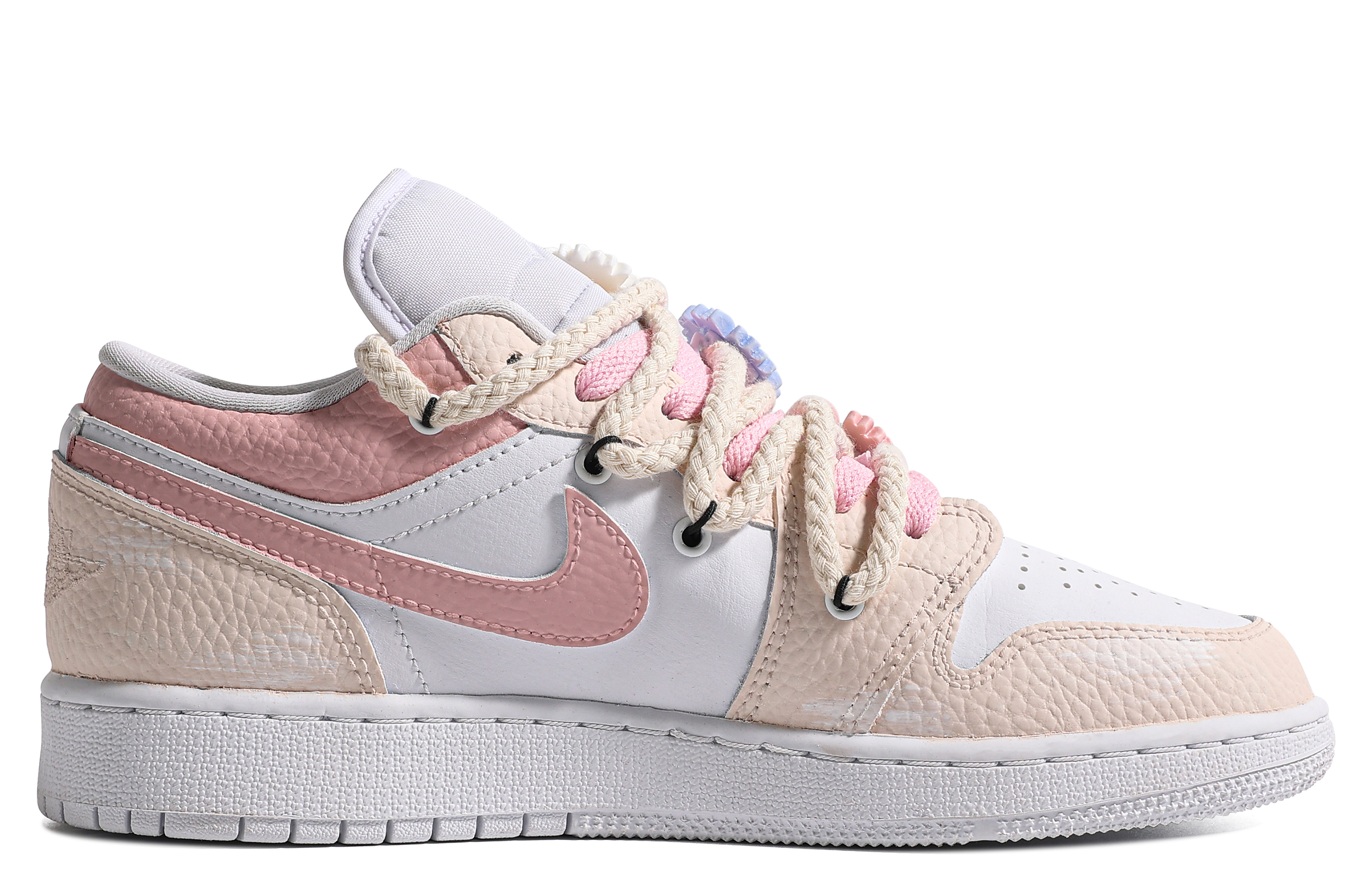 Lookbook [Kasut Custom] Air Jordan 1 Low 'Summer Daisy' 553560-130(TeamM-女款夏日雏菊-S-BOX)