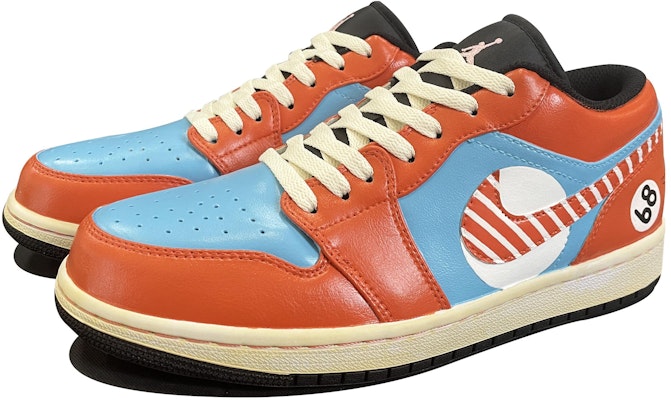 커스텀 에어 조던 1 로우 '썸머 걸프 그래피티' 553558-062(TeamD-男款夏日海港蓝橙) Lookbook 커스텀 에어 조던 1 로우 '썸머 걸프 그래피티' 553558-062(TeamD-男款夏日海港蓝橙)