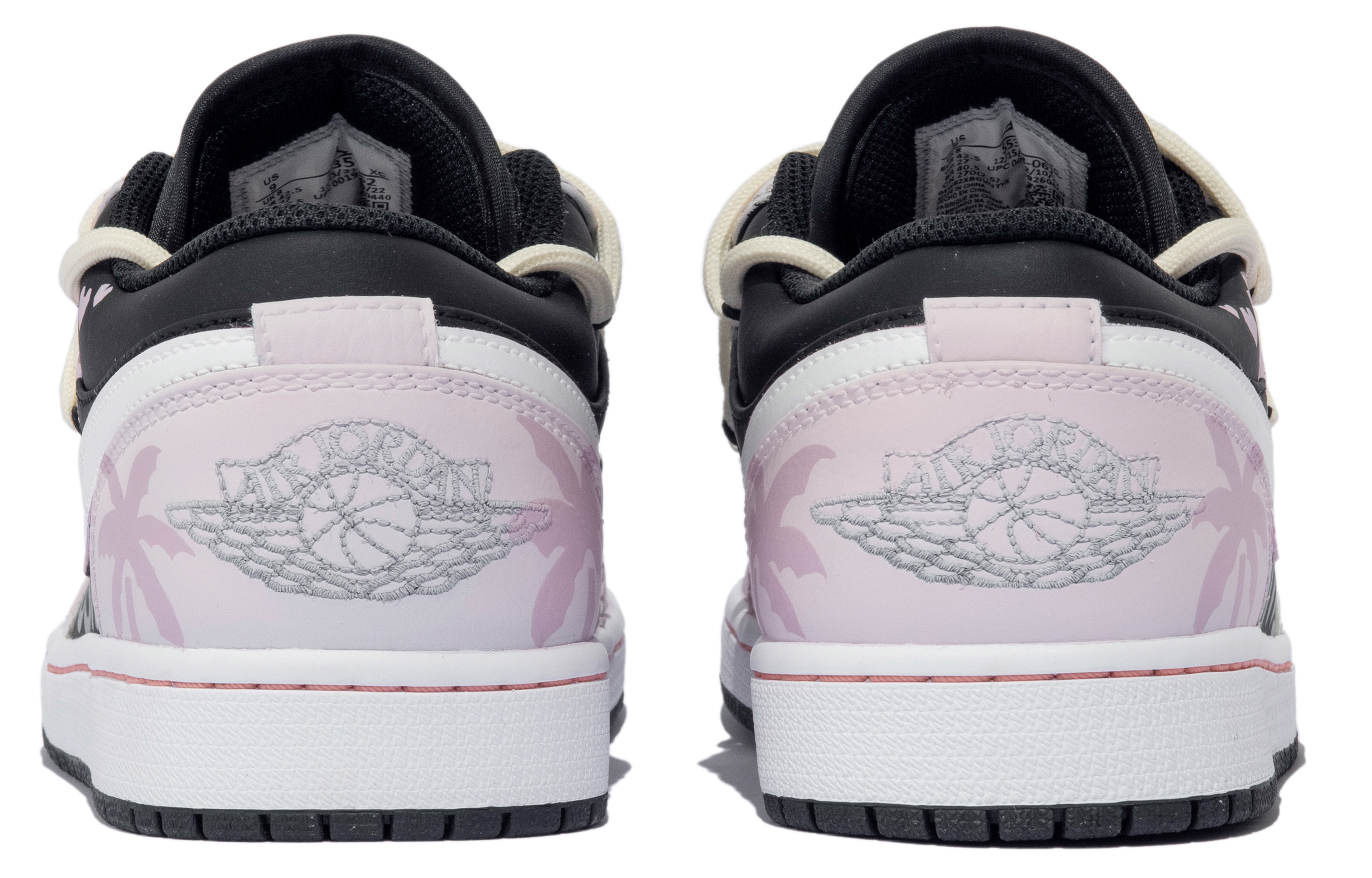 Shop 【定制球鞋】Jordan Air Jordan 1 Low 達芬奇定制 甜酷 像素 椰子樹 簡約 低幫 復古籃球鞋 男款 白粉黑