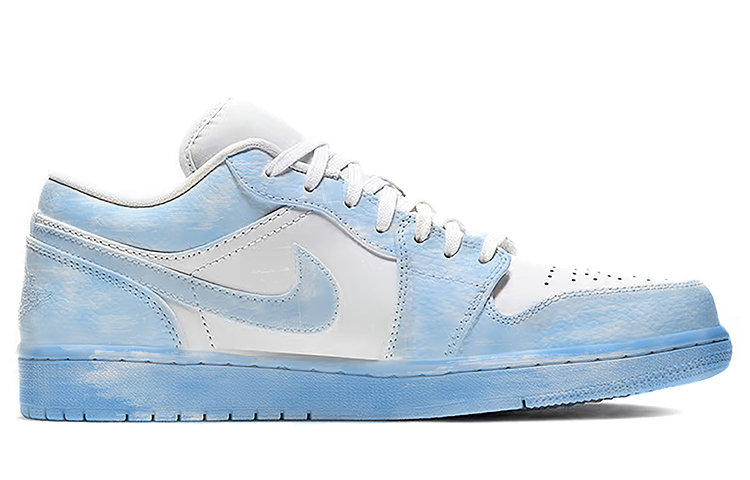 Order 에어 조던 1 로우 '칠석' (커스텀) 553558-112(TeamE-男款七夕情侣款浸染蓝色)