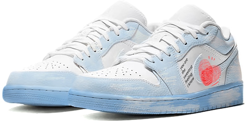 에어 조던 1 로우 '칠석' (커스텀) 553558-112(TeamE-男款七夕情侣款浸染蓝色) Lookbook 에어 조던 1 로우 '칠석' (커스텀) 553558-112(TeamE-男款七夕情侣款浸染蓝色)