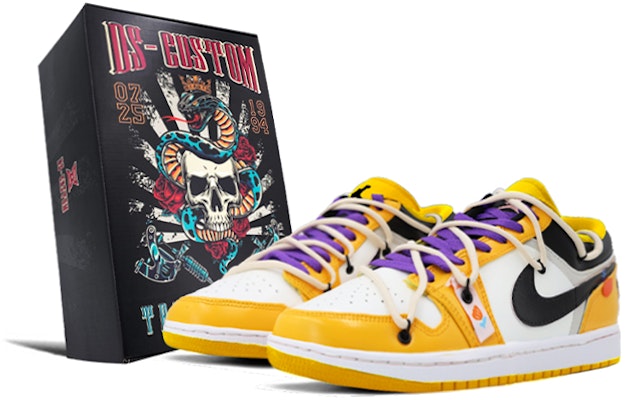 커스텀 에어 조던 1 로우 '택시' 553560-701(TeamK-白橙湖人S-BOX) Buy 커스텀 에어 조던 1 로우 '택시' 553560-701(TeamK-白橙湖人S-BOX)