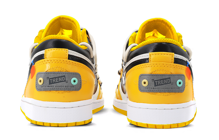 Purchase [カスタムシューズ] エア ジョーダン 1 ロー 'タクシー' 553560-701(TeamK-白橙湖人S-BOX)