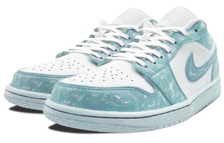 Lookbook Zapatillas personalizadas Air Jordan 1 Low 'Tiffany Green Rascable' 553558-112(TeamE--浸染-刮刮乐-绿色)