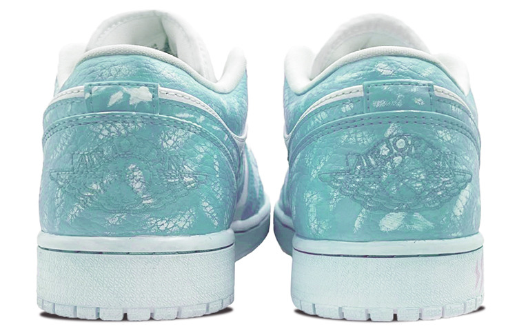 Shop Zapatillas personalizadas Air Jordan 1 Low 'Tiffany Green Rascable' 553558-112(TeamE--浸染-刮刮乐-绿色)