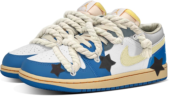 커스텀 에어 조던 1 로우 '도쿄 빈티지 라이트닝' DZ5376-469(TeamY-男款做旧闪电蓝灰) Lookbook 커스텀 에어 조던 1 로우 '도쿄 빈티지 라이트닝' DZ5376-469(TeamY-男款做旧闪电蓝灰)