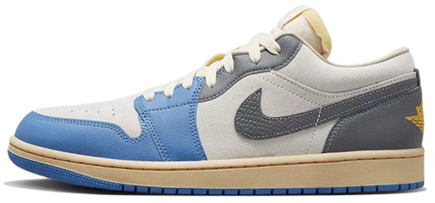 커스텀 에어 조던 1 로우 '도쿄 빈티지 라이트닝' DZ5376-469(TeamY-男款做旧闪电蓝灰) Details for 커스텀 에어 조던 1 로우 '도쿄 빈티지 라이트닝' DZ5376-469(TeamY-男款做旧闪电蓝灰)