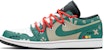 커스텀 에어 조던 1 로우 '신호등 그린' (59 characters) 553558-062(TeamA-AJ红绿灯草绿S-BOX)