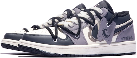 【定制球鞋】Jordan Air Jordan 1 Low 特殊鞋盒 月色 情人節 復古 做舊 低幫 復古籃球鞋 男款 黑灰米 Shop 【定制球鞋】Jordan Air Jordan 1 Low 特殊鞋盒 月色 情人節 復古 做舊 低幫 復古籃球鞋 男款 黑灰米